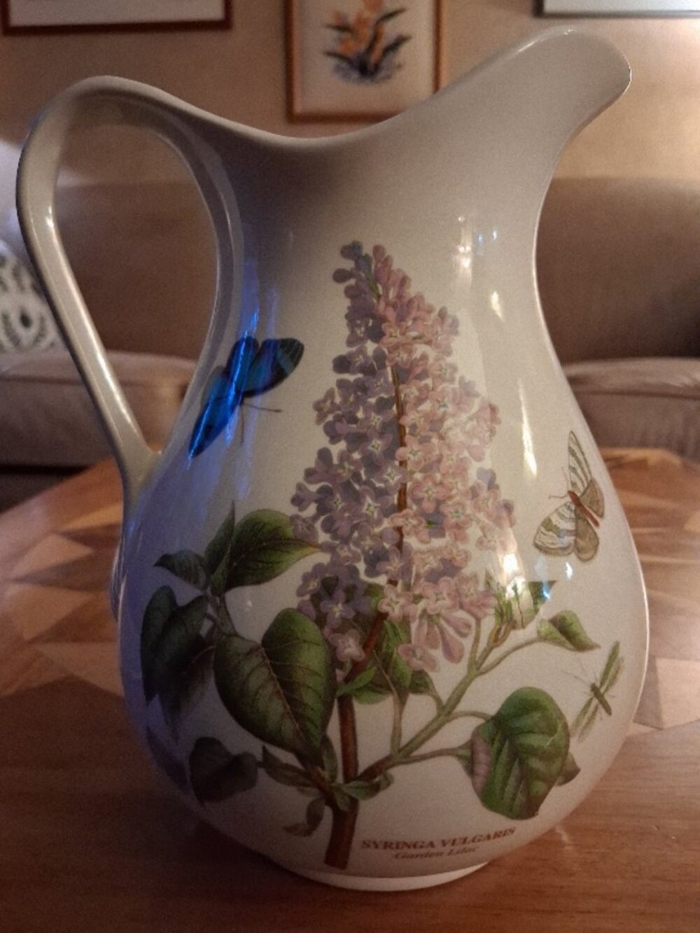 Vintage Portmeirion Ewer/Pitcher Garden Lilac Botanic Garden ~Discontinued Piece